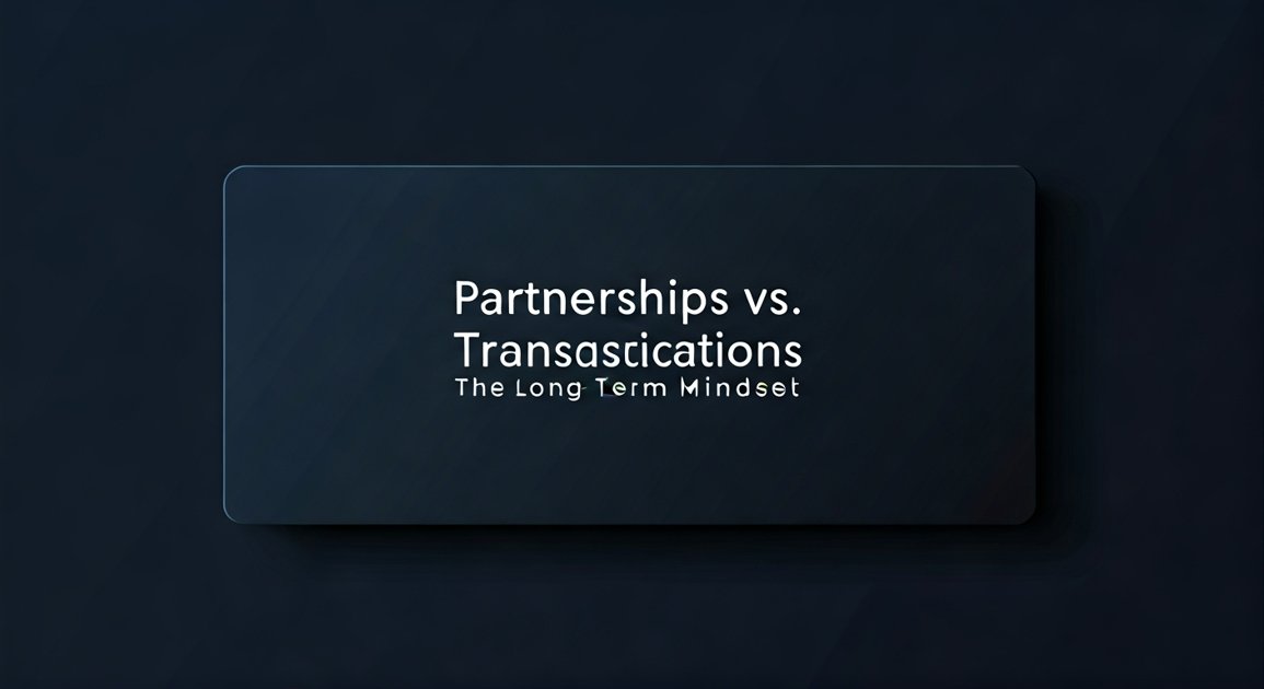 Partnerships vs. Transactions: The Long-Term Mindset